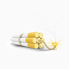 烟 吸烟 鞭炮 创意图案 矢量图