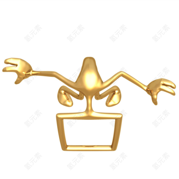 超清晰3D小金人