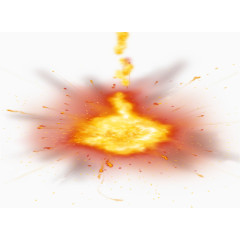 黄色火焰飞溅素材