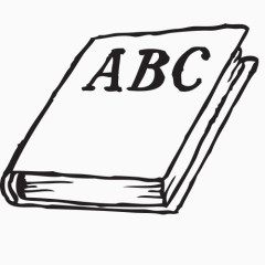 学习素材 课桌 学习 课本 书包 笔 线条画效果