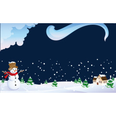 雪天大雪雪景温暖冬素材