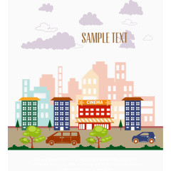 城市建筑景观和交通