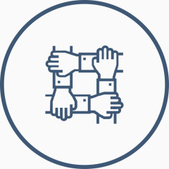 手拉手团结图标