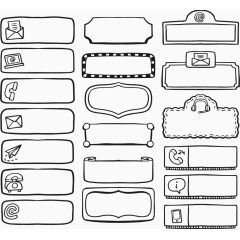 商务手账标题框