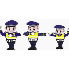交警人形立牌素材