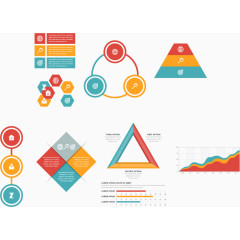 画册内容页图表矢量素材