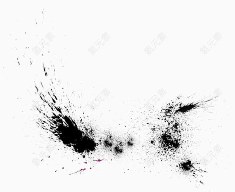 喷溅的墨元素