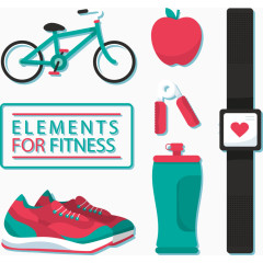 矢量健身包元素