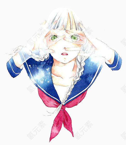 卡通海军服美女