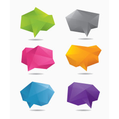 彩色几何图形对话框图片