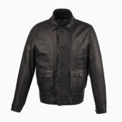 新款男士外套真皮羊皮商务休闲翻领皮衣