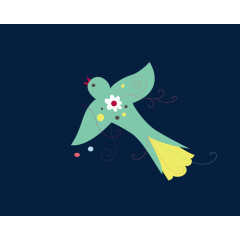 卡通童趣天空风筝插画