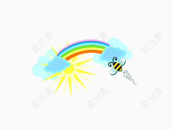 卡通彩虹