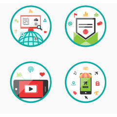 4款圆形电子商务标签