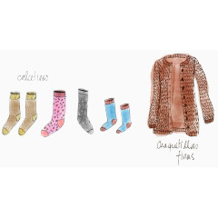 手绘毛衣袜子组合