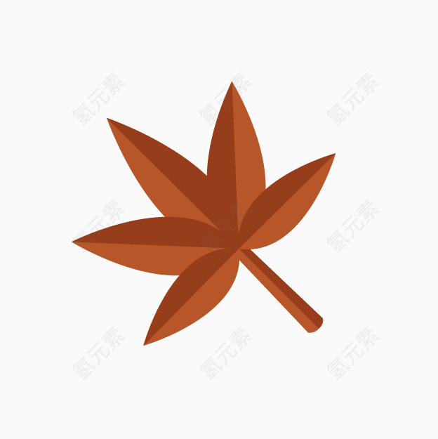 卡通红色枫叶