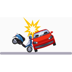 矢量摩托车汽车事故