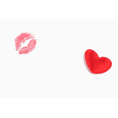 红唇和爱心