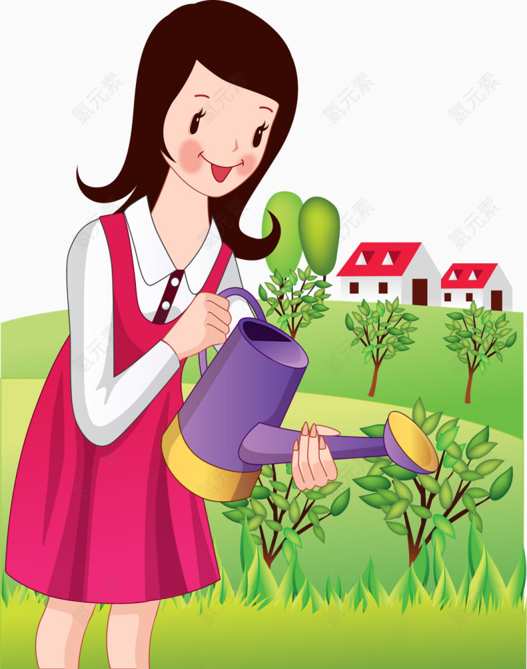 植树插画