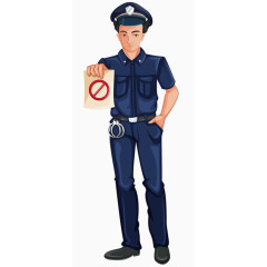 严肃的警察
