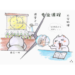 大学生活卡通素材