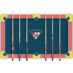 可爱桌球矢量图