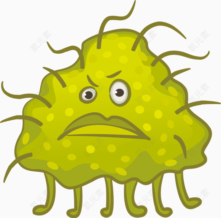 绿色细菌创意卡通素材