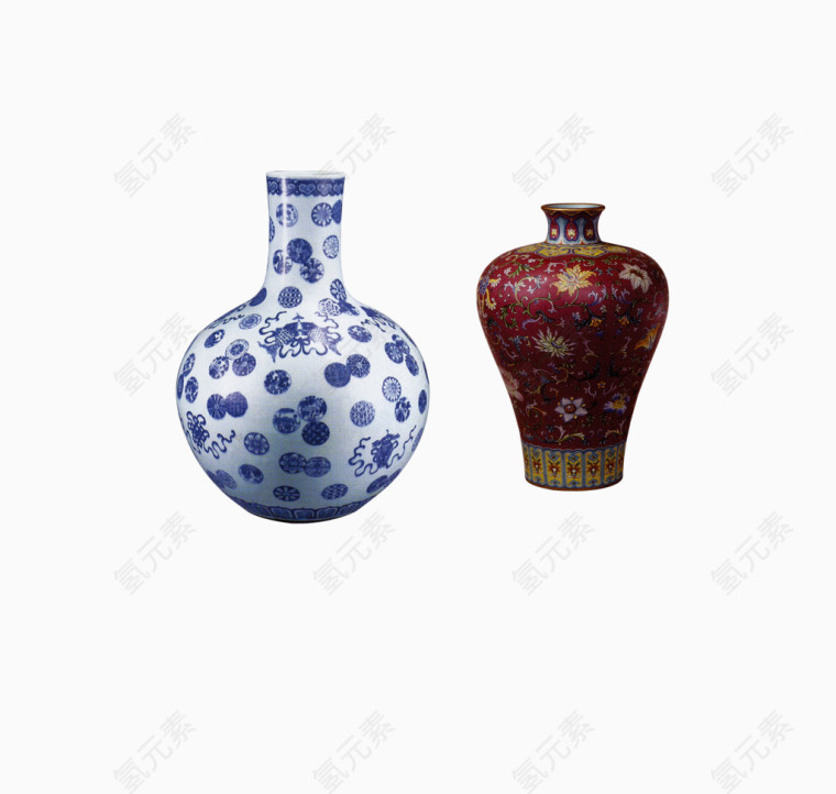 传统古代瓷器免抠图素材