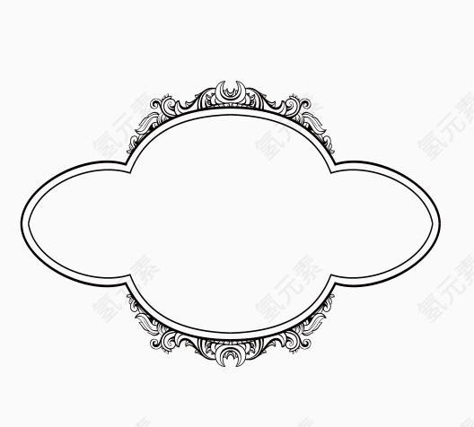 欧式底纹花纹边框