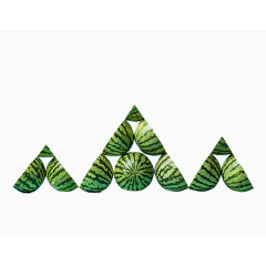 西瓜组成的三角形