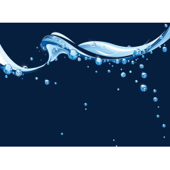 亮晶晶的蓝色水滴