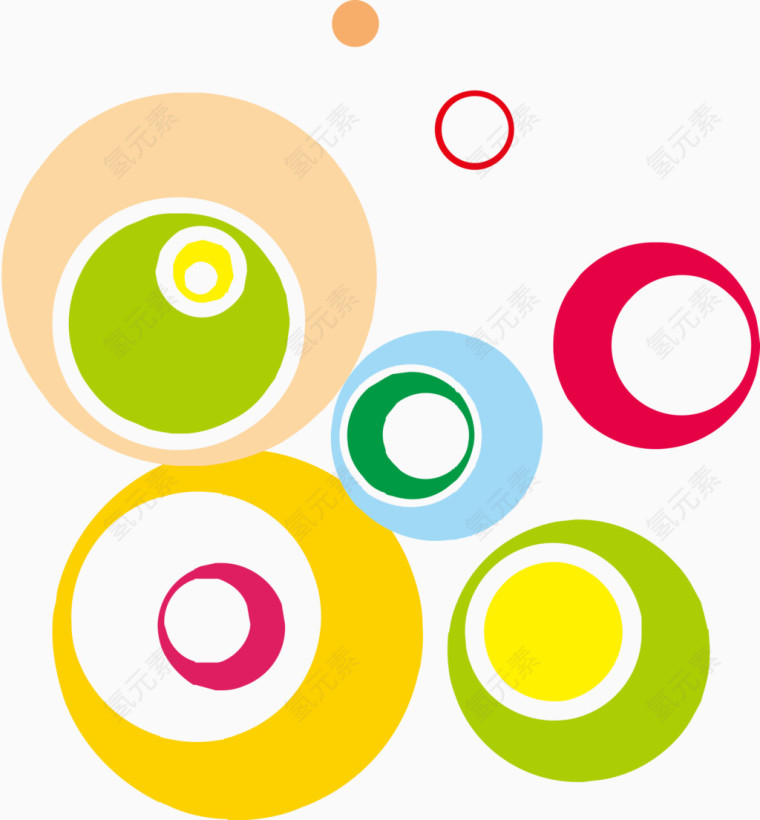 圈圈装饰，淘宝素材，圈元素