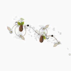 白色花和绳子