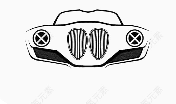 汽车正方向前照图