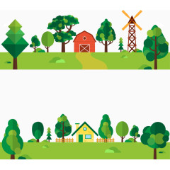 矢量美丽的农场