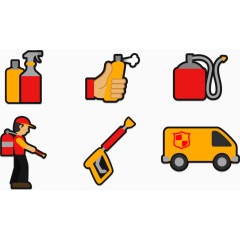 矢量图消防设备