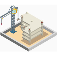 建筑高楼城镇修房子