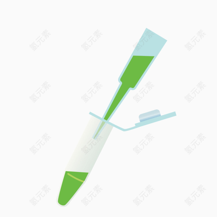 卡通绿色收集器