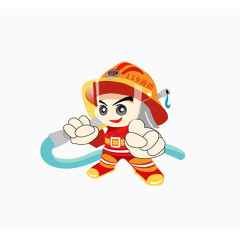卡通消防叔叔