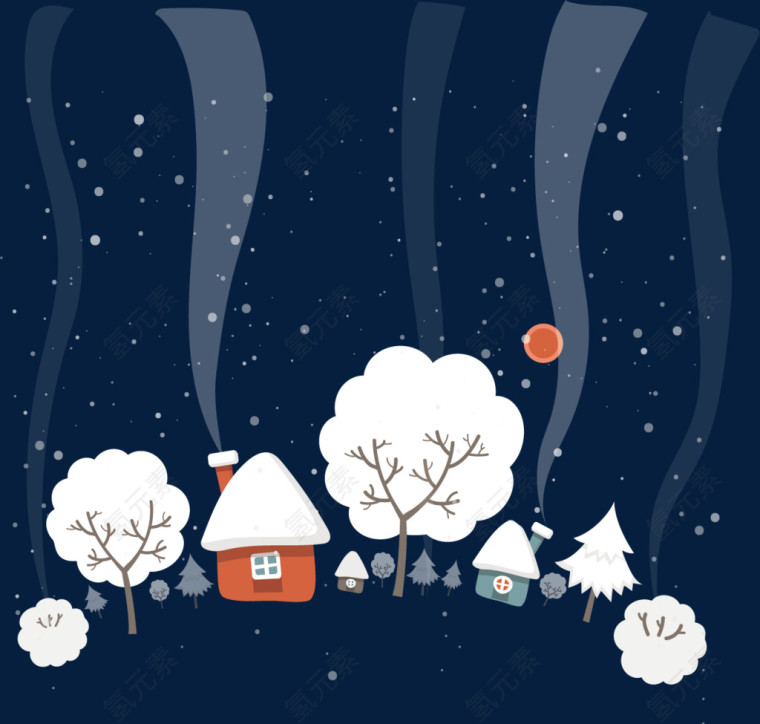 冬季雪景大雪素材