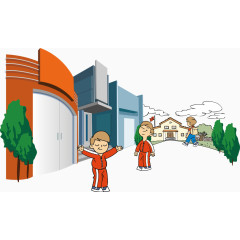 小学生玩耍