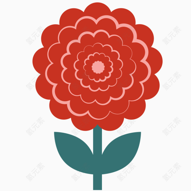 矢量 花朵图形 扁平化 不规则图形花朵 几何花朵