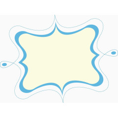 矢量创意设计棕篮色个性花边框图