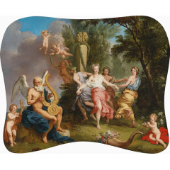 色彩浓烈的古罗马艺术油画