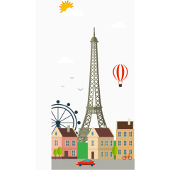 扁平化环球旅行素材