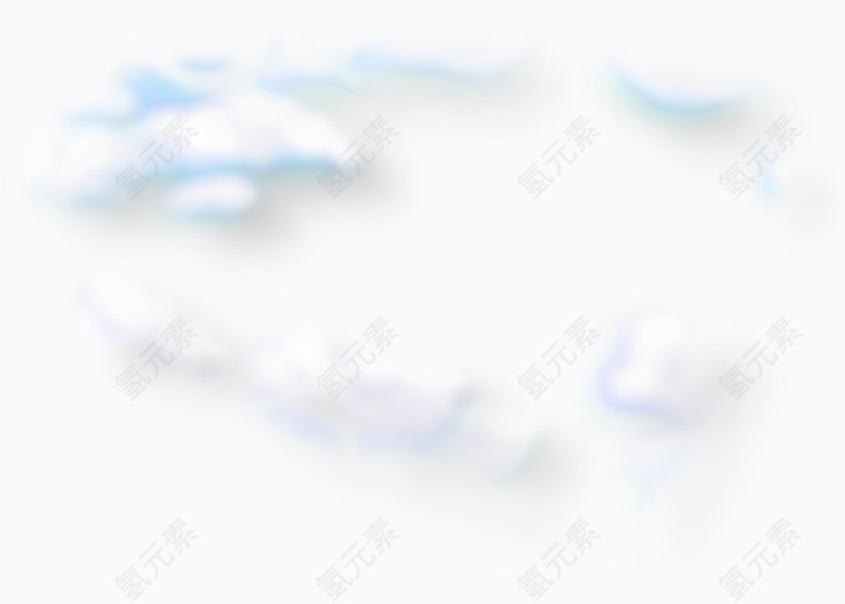 彩色漂亮云朵