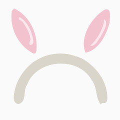 矢量可爱兔子耳朵发箍素材