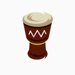 非洲鼓乐器矢量图