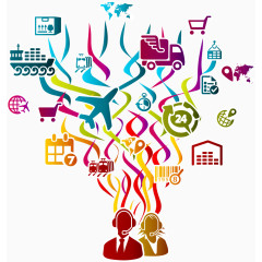 矢量消费购物社交