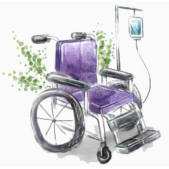 医疗住院水彩油画